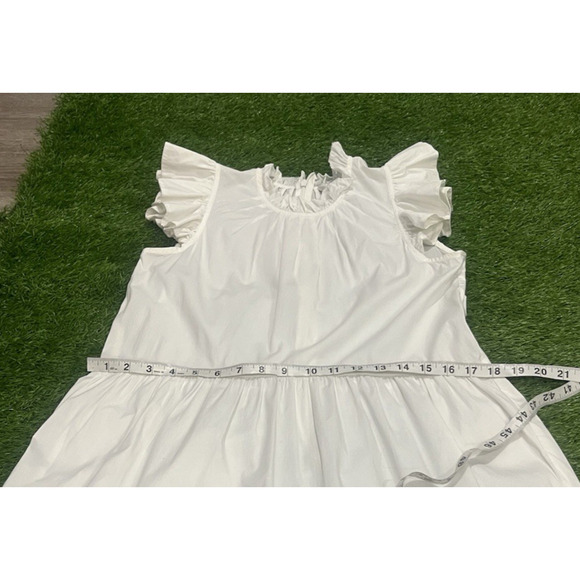 Sea New York Olithia Cowl Neck Ruffle Tiered Dress Off White Womens 2 - Picture 5 of 6